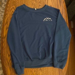 Blue crew neck sweatshirt